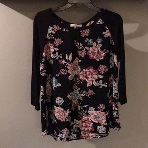 NWT Le Lis mixed material top